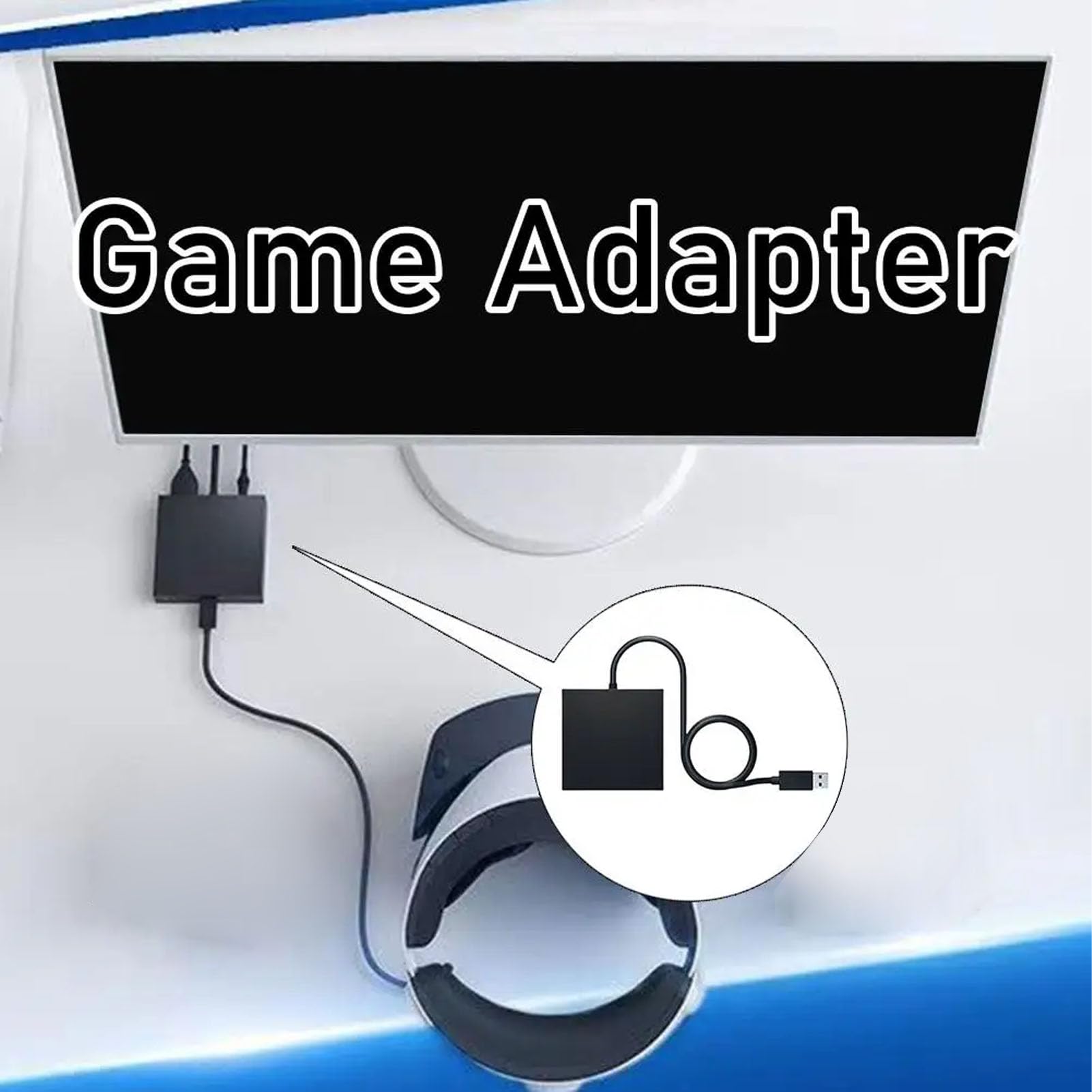 PC VR2 Spieladapter, VR 2 PC Adapter Hochauflösender Ausgang Stabiler Multifunktionaler Computerspieladapter