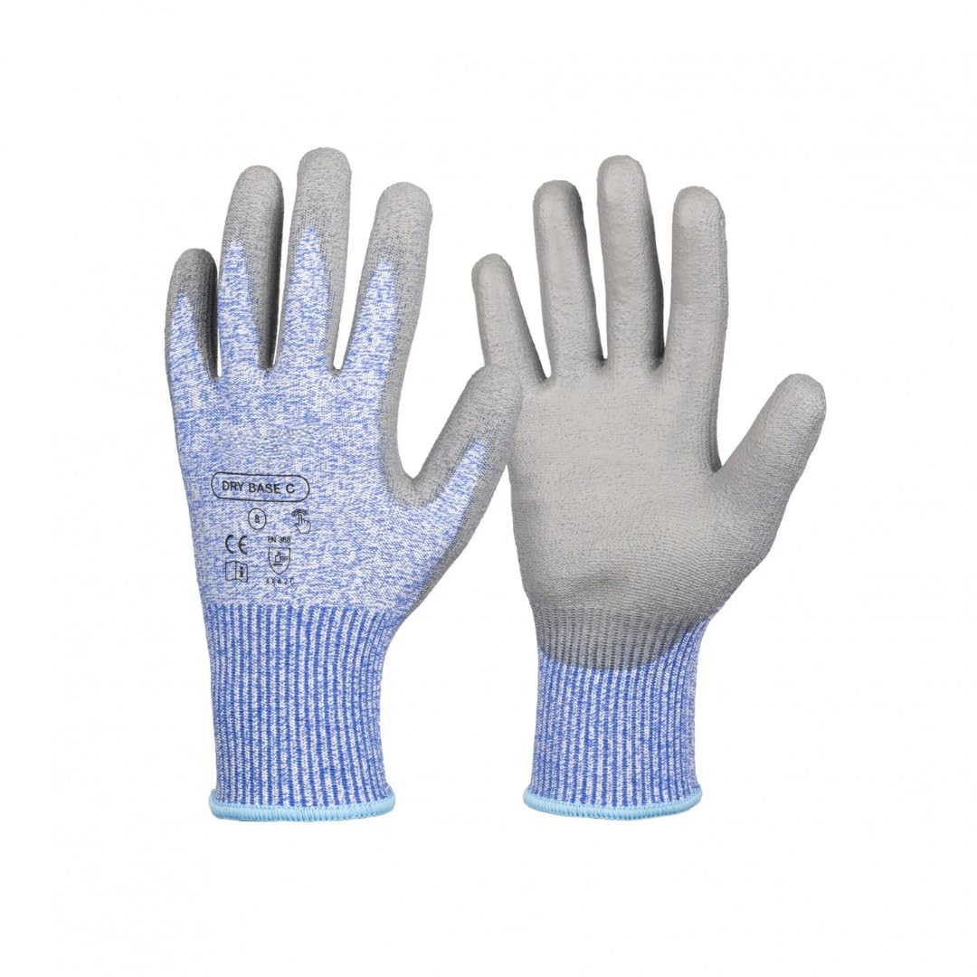 Juego de 10 pares de guantes de manipulación, puerto de cargas, astilleros BTP, logística e industria, guantes de protección anticortes, paquete de 10 pares (T8)