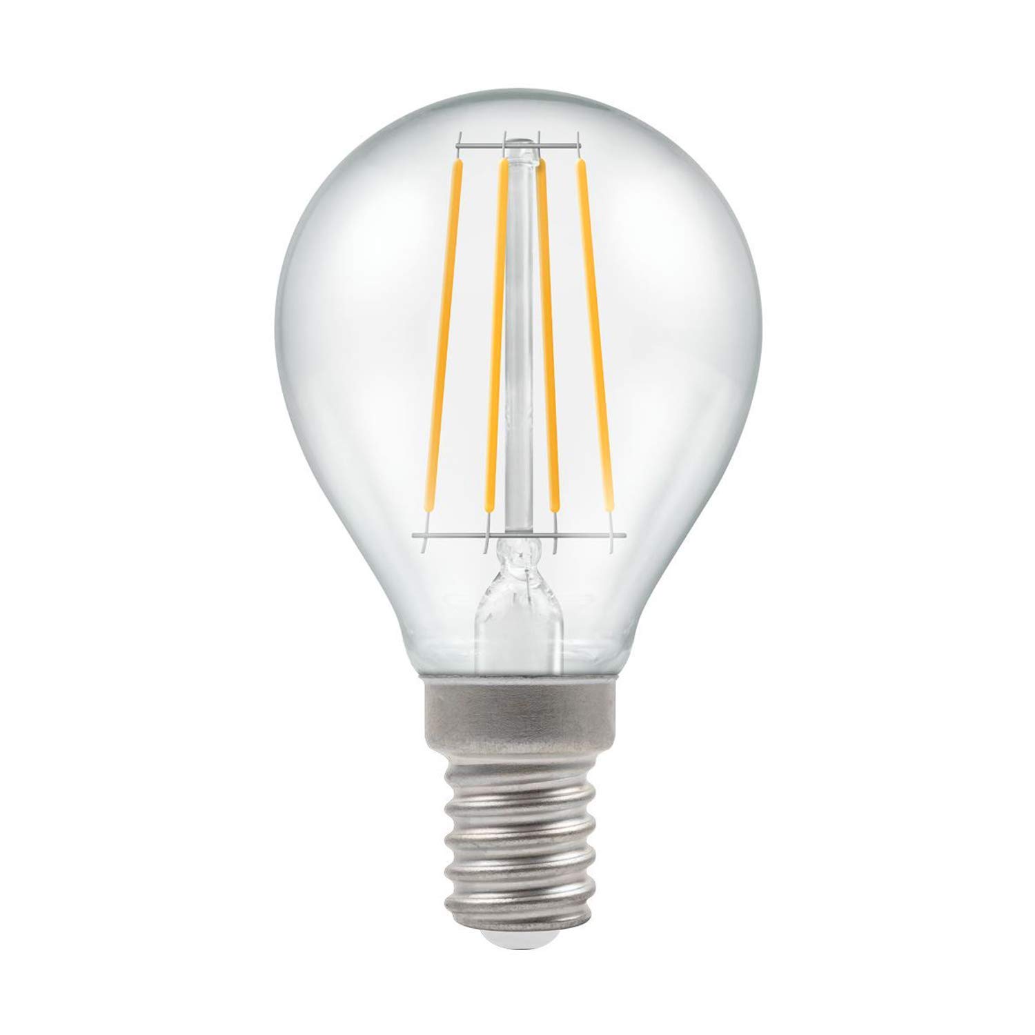 Crompton Lamps Light Crompton Led Dimmable Filament Golf Ball Bulb Clear 5W E14 Ses 2700K Warm