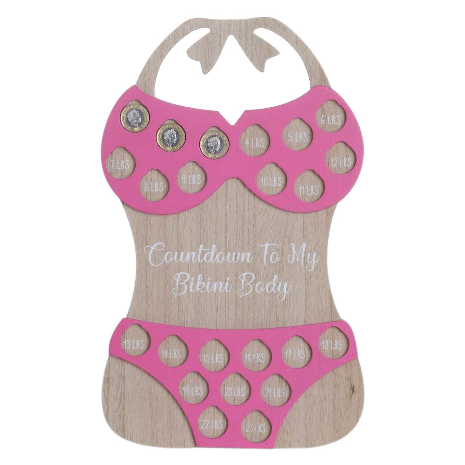 Discount SellerBikini Body Pound Countdown Plaque, Height: 34.5cm, Width: 21cm, Depth: 0.9cm, to beautify your home. Posters, Prints & Visual Artwork. Picture Frames & Wall Art. Home Furnishings.