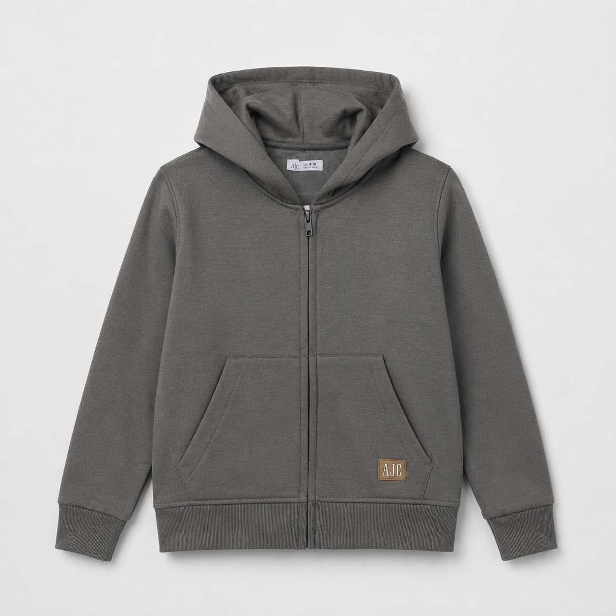 Alan Jones Clothing Boys Hooded Sweatshirt | Full Zip Closure | Full Sleeves | Kangaroo Pocket | Regular Fit | Winter Jacket for Boys | Age 5-16 Years (Persian Blue_10-11 Years)