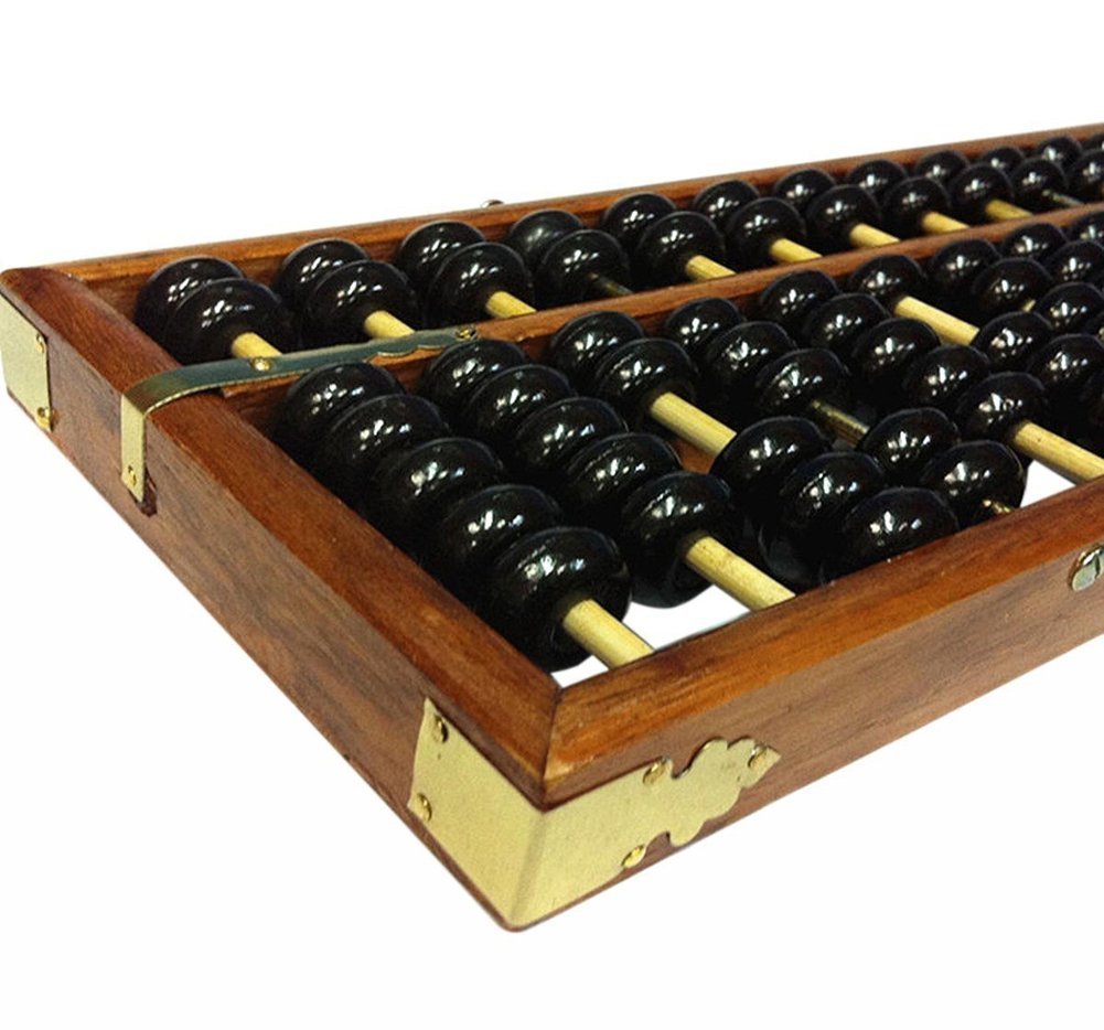 Ábaco chino, vintage, de 13 dígitos, de madera, herramienta manipulativa de aprendizaje de matemáticas para niños