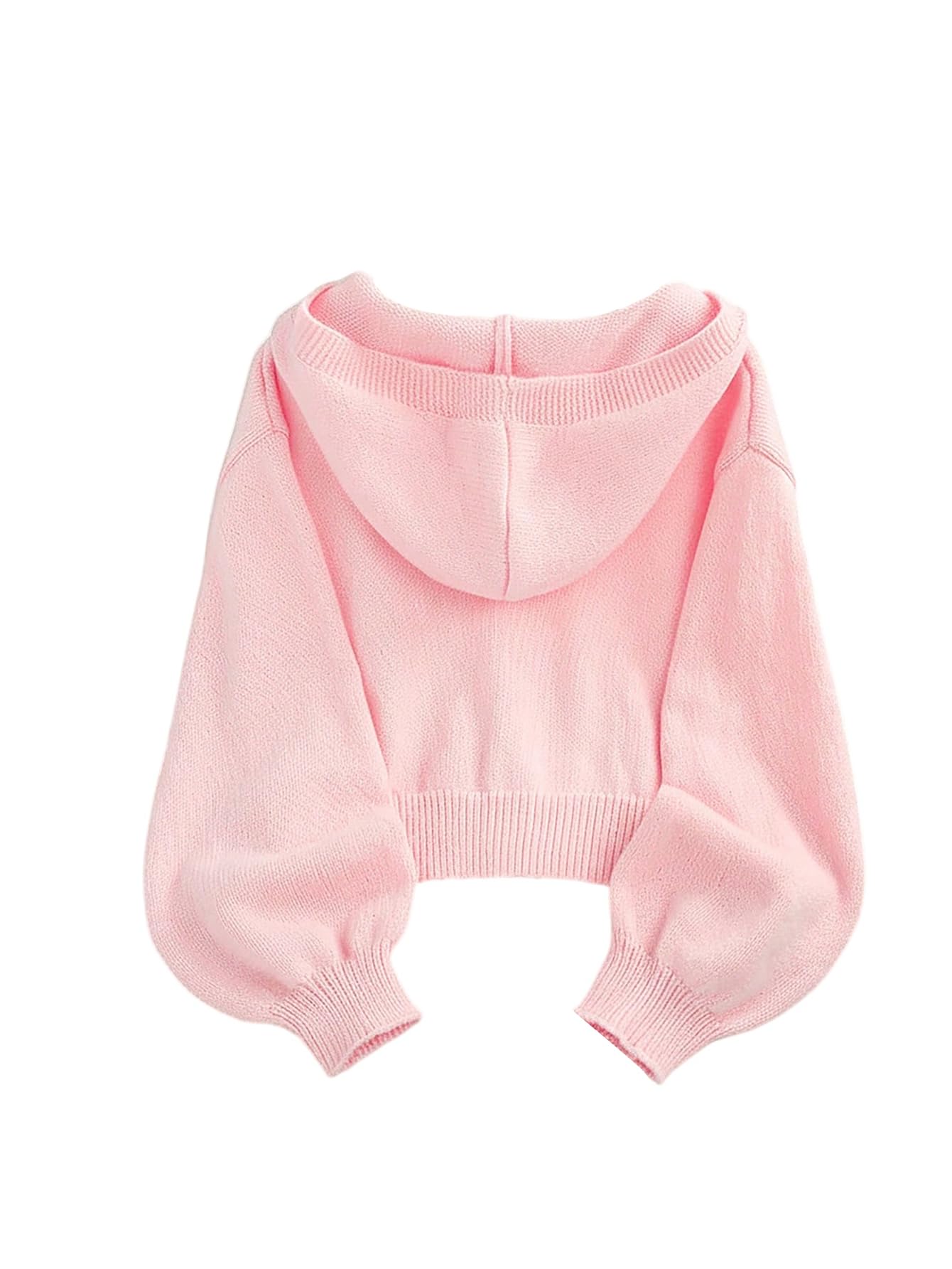 SweatyRocks Chaqueta de punto para niña de manga larga, bonita chaqueta con capucha, chaqueta con capucha para otoño, chaqueta con capucha con botones, para 4-8 años