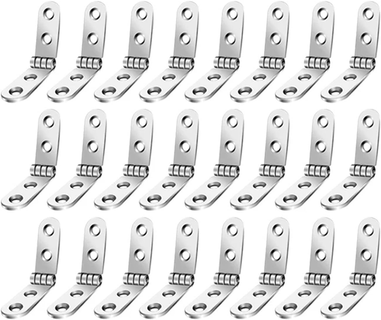 Metal Foldable Hinge Flap Screw-On Hinges Rounded Corner Buffer for Wooden Box Door Cabinet Furniture Hardware Accessories