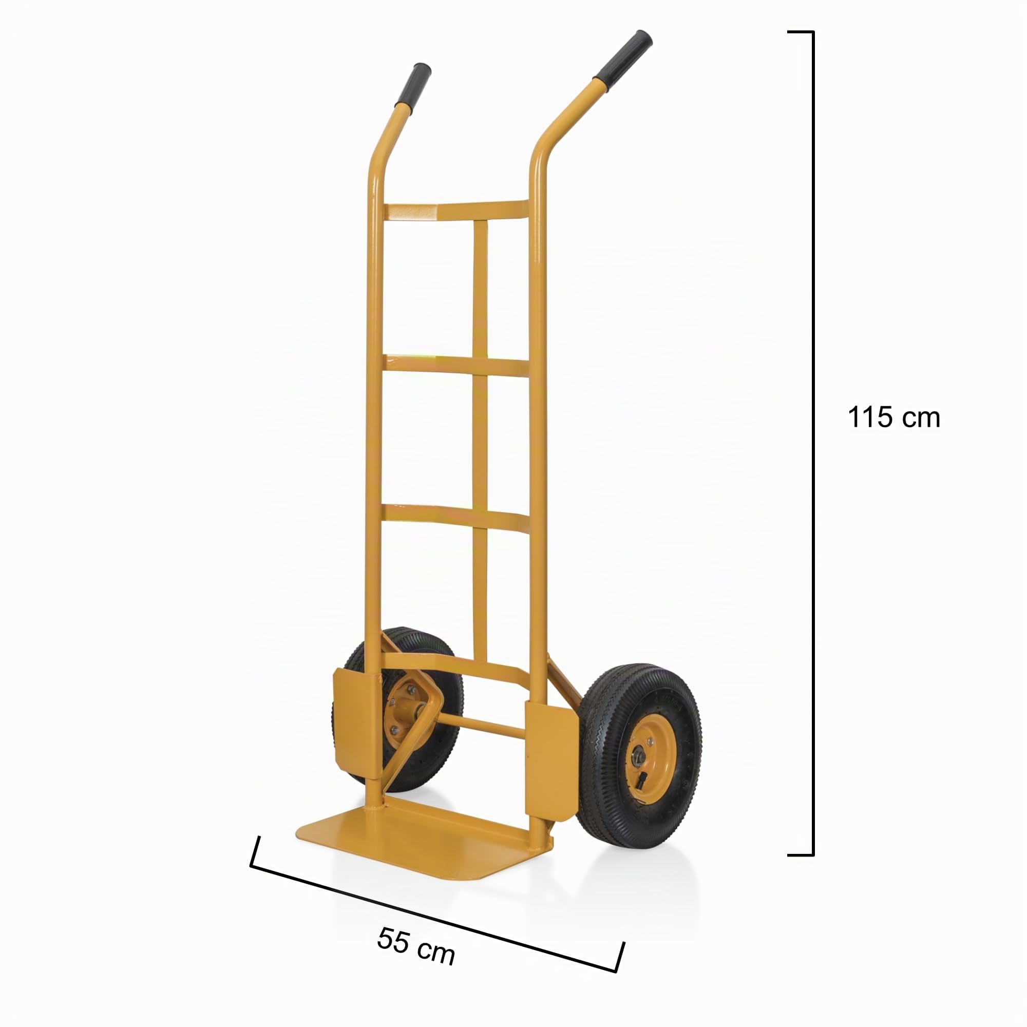 VITO - Diable chariot de transport Charge 200 kg avec Roues gonflées Professionnel