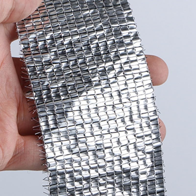 99% ochrona przed promieniowaniem UV, zewnętrzny baldachim przeciwsłoneczny z aluminiowej siatki, na lato, odblaskowa markiza samochodowa, 2 x 5 m, 6-liniowa biała krawędź, idealne schronienie przed