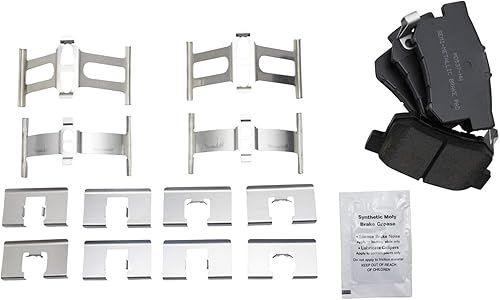 Miniatura 4 de TRQ Kit de pastillas de freno y rotores de rendimiento delantero y trasero, kit químico de freno, pastillas de freno, rotores de freno,