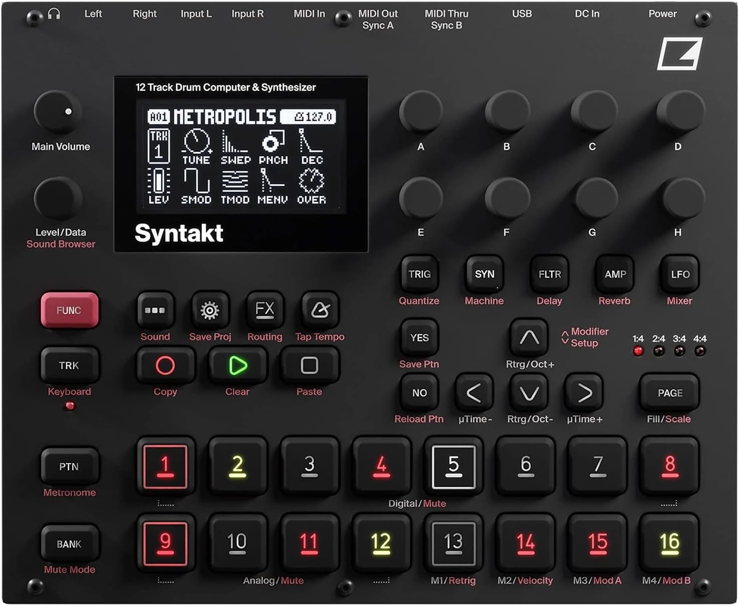 Elektron 12 Track Syntakt Computer and Drum Synthesizer