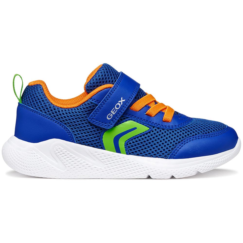 Geox J Sprintye Boy A Trainers, Royal/Orange, 28 EU