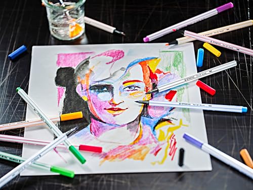 Image of STABILO Pen 68 Brush Felt-Tip Pens, 30 Colours