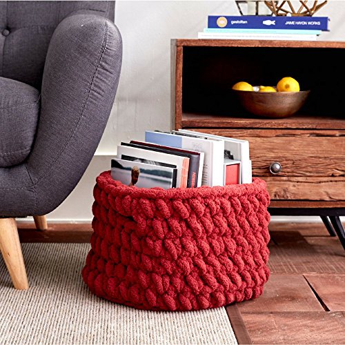 Image of Bernat Blanket Super Bulky Yarn, 5.3oz, Guage 6 Super Bulky, Cranberry (Pack of 2)