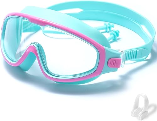 Swim Goggle Kids,Leak-Proof,Anti-Fog Pool Glasses,Wide View Swimming Goggles for 3-14,With Ear Plugs and Nose Clip disponible en Yaxa Costa Rica