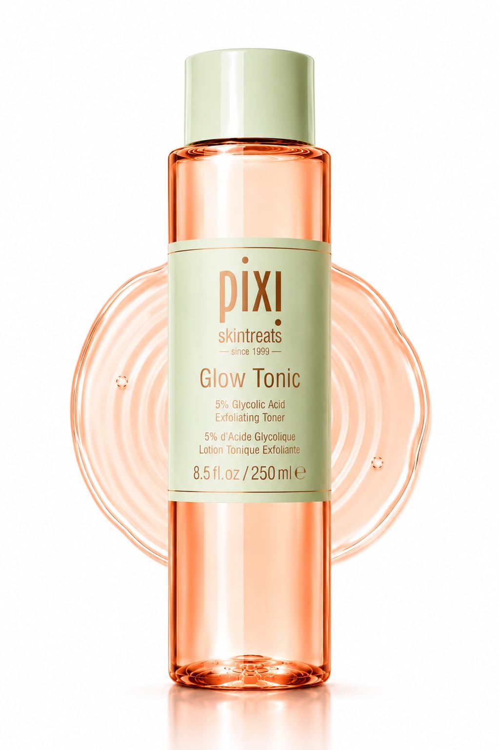 Pixi Glow Tonic Exfoliating Face Toner with 5% Glycolic Acid, Ginseng and Aloe Vera, Alcohol-Free...