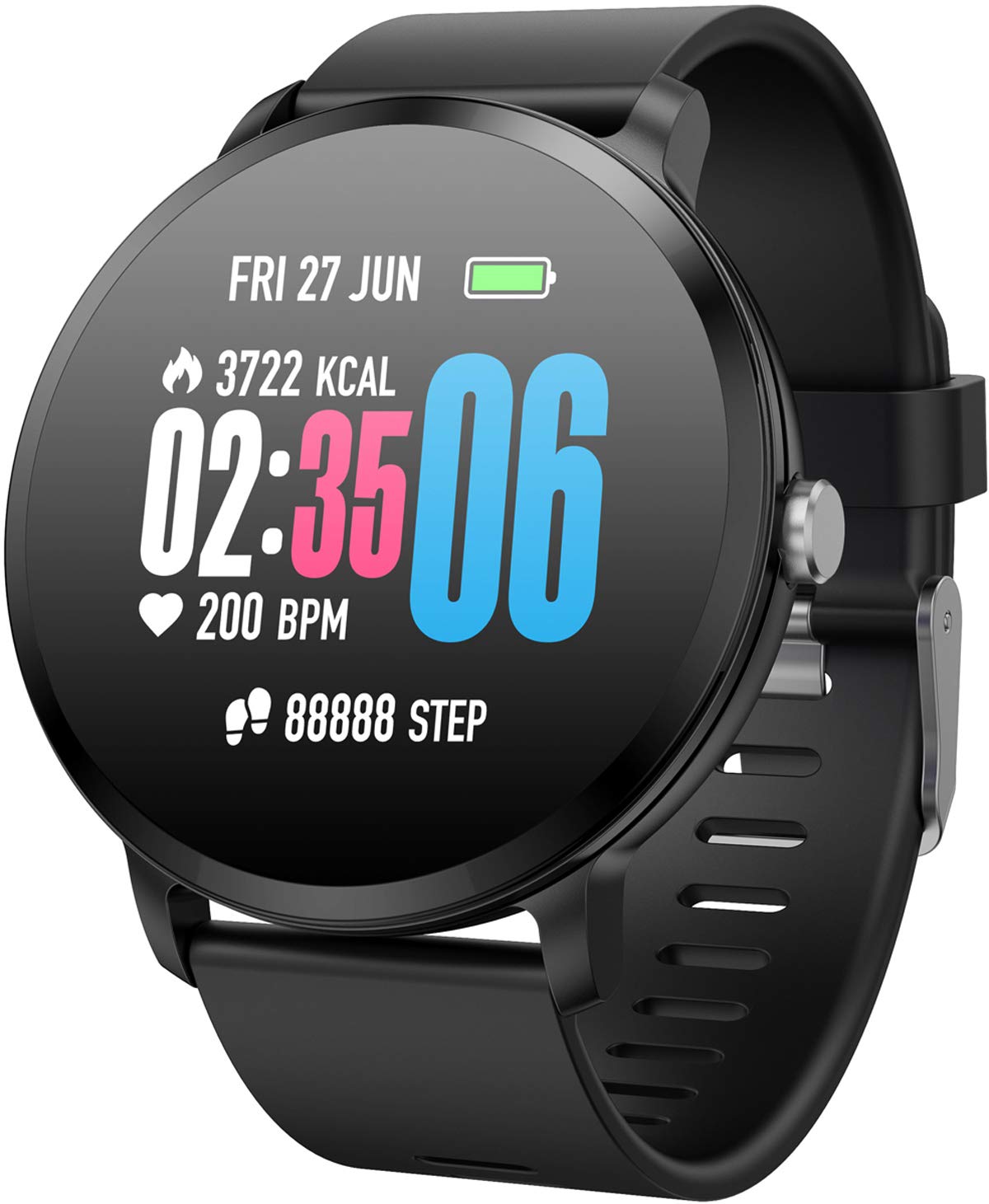 Smart Watch IP68 Full Touch Screen Fitness Tracker Heart Rate Monitor Blood Pressure Sleep Monitor Activity Tracker Bluetooth