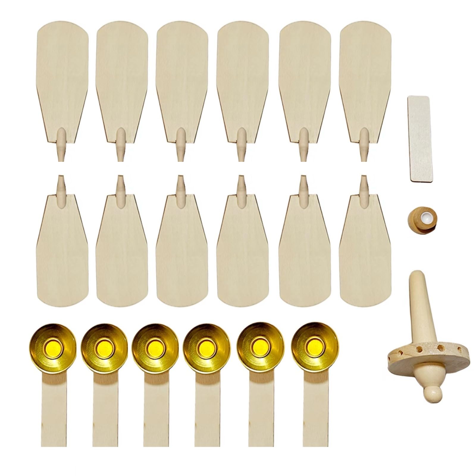 RUAIGRD Christmas Pyramid Replacement Kit,12 Fans,6 Candle Holder,Fan Blades Holder,Nub