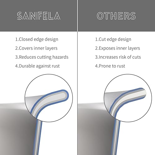 Miniatura 7 de Sartén de acero inoxidable de 9.5 pulgadas, sartén de acero inoxidable de 5 capas, apta para lavavajillas y horno, sartén de inducción, distribución