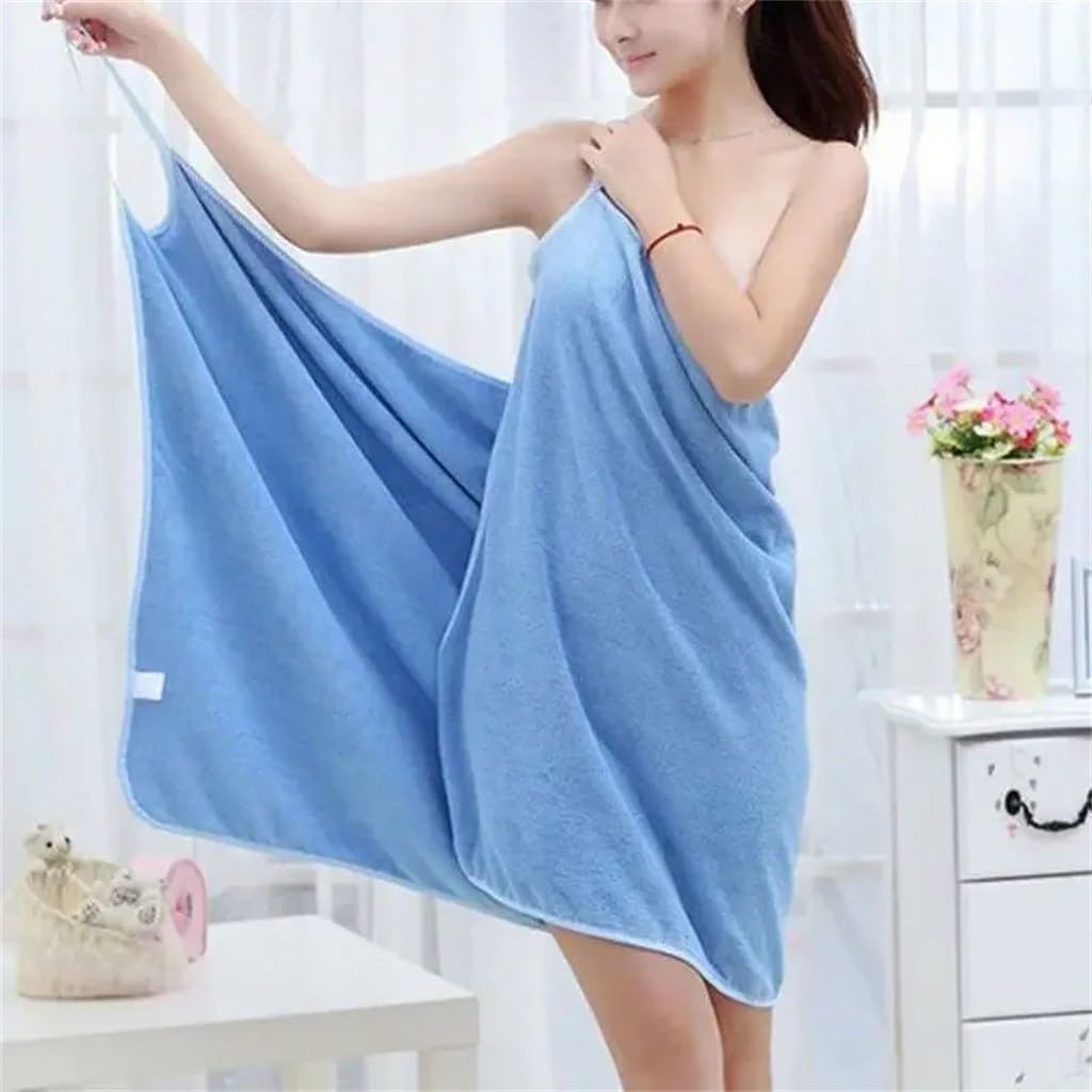 JSEIAJB Wearable Towel Ladies Shower Spa Adult Soft Beach Bath Towel Women's Bathrobe Microfiber Bath and Sauna Towels