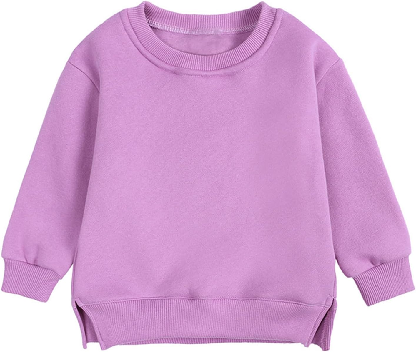 Mud Kingdom Girls Boys Fleece Sweatshirt Pullover Solid Color brushed Crewneck