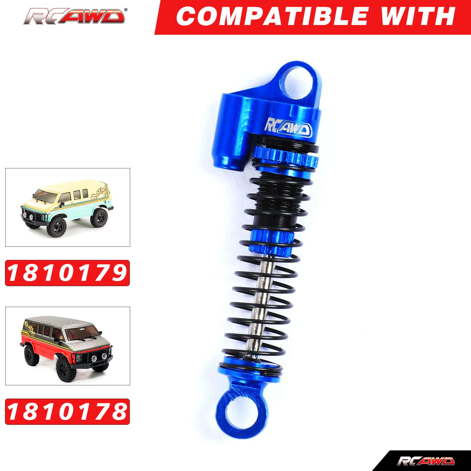 Amazon.com: RCAWD RC Shocks for Hobby Plus CR-18P Rock Van,Trail