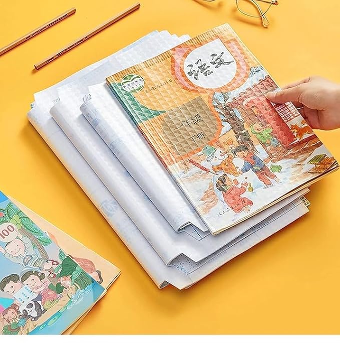 COSKIRA 30Pcs Transparent Book Protective Films Waterproof Self-adhesive Book Covers Book Film Text Book Cover Protect your Books, Documents,Presentations Book Cover with Frosted Self-adhesive_ 3 Size