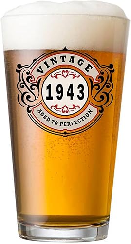 SIRIOKS Regalos de cumpleaños número 50 para hombres Vasos de cerveza vintage vintage de 16 onzas para hombres y mujeres Envejecido a la