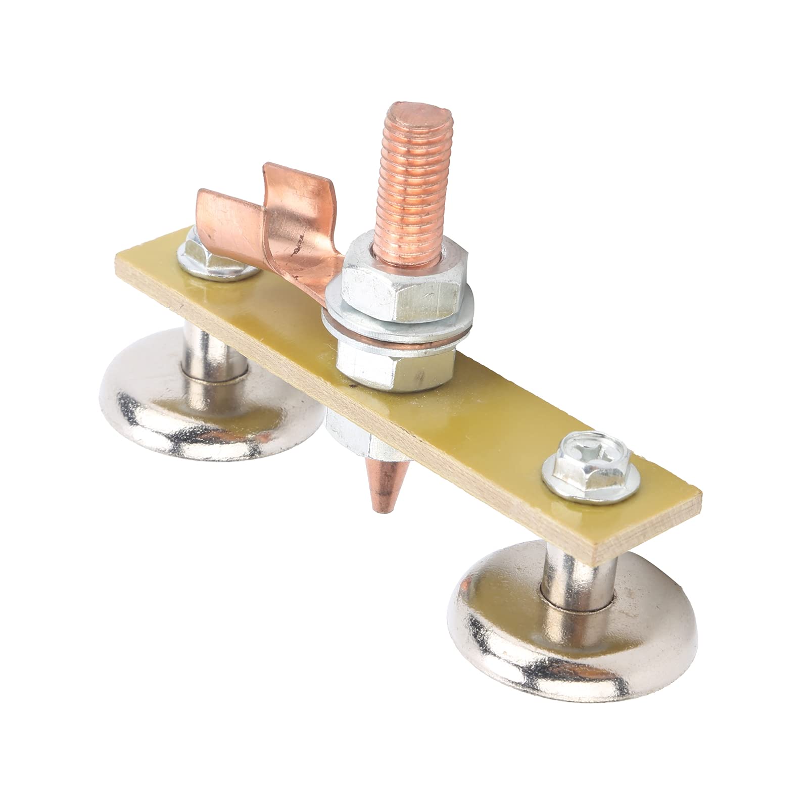 Welding Magnets, Ground Rod Clamp Welding Magnet Head Iron Insulation Board Double Ground Connector Spotter Tool 4mm Welding Ground Clamp Welding Support Ground Clamp Tools