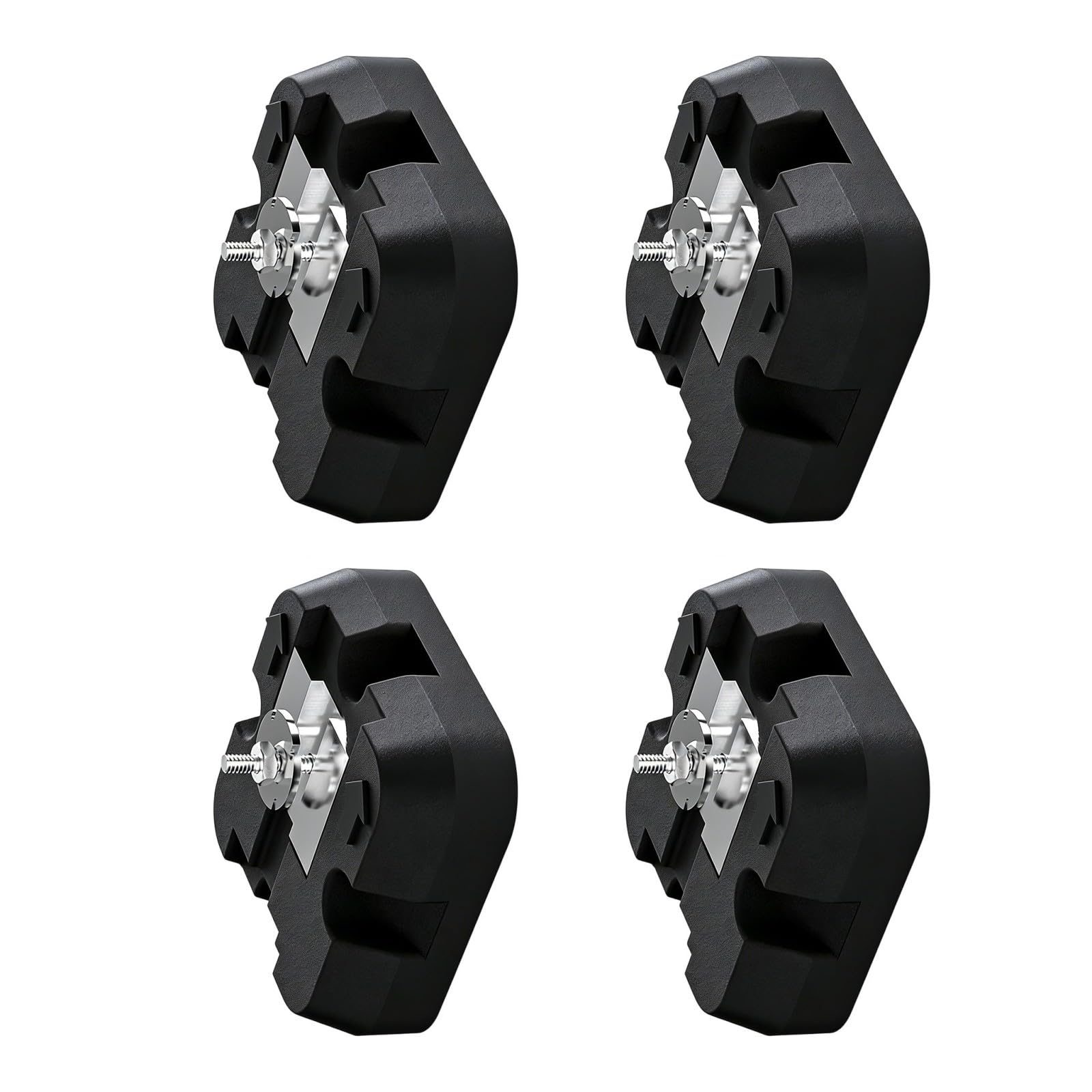 Geavonyg 4Pcs Rubber Floor Mounting Base Pad Ductless Split Air Conditioning Floor Mount Base for Condenser Rubber