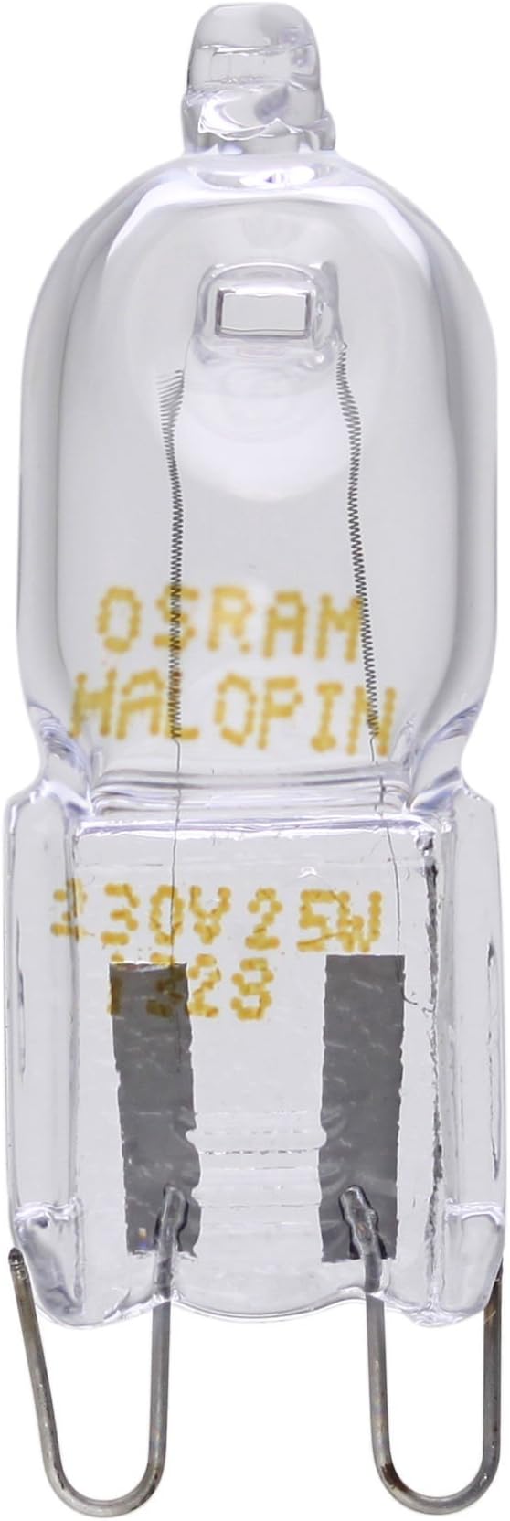OSRAM Halopin Special Oven Bulb, 230v 25w G9 Halogen Capsule, Used by Bosch NEFF Siemens DELONGHI Ocean FAGOR for Cooker and Microwave Oven Applications, High Temperature Tolerant, *See Note
