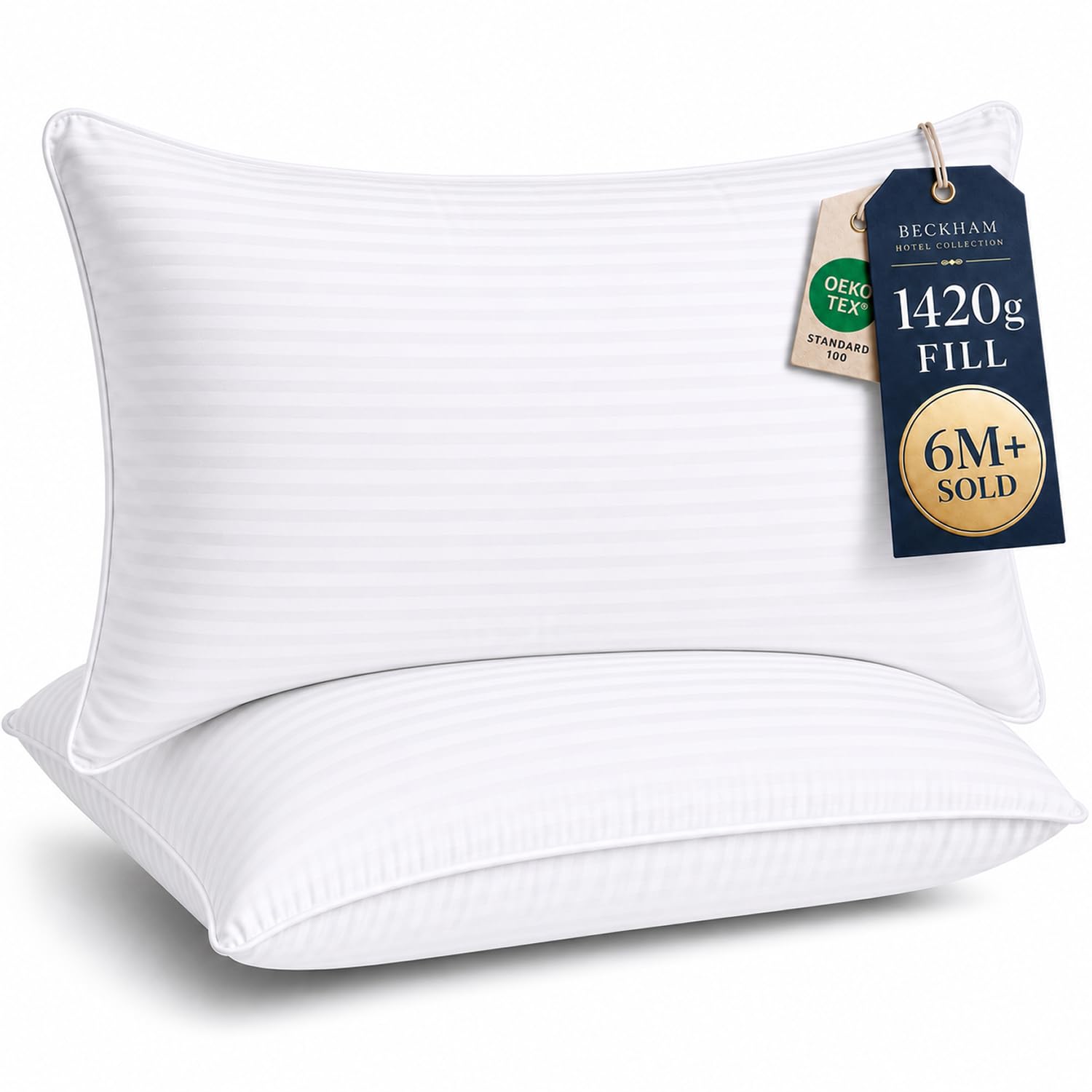 Beckham Hotel Collection Bed Pillows King Size Set of 2