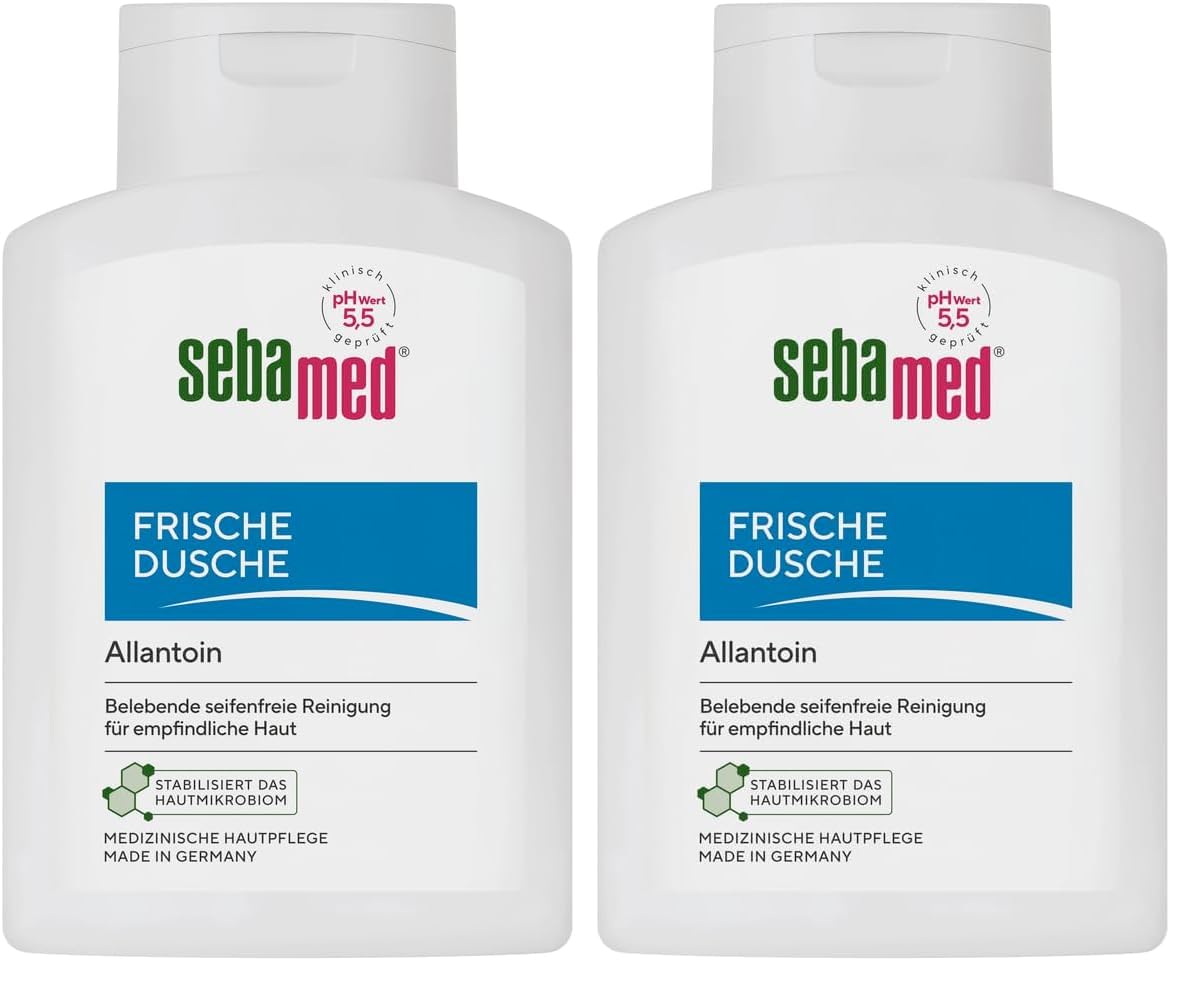 SEBAMED Frische Dusche 200 ml, Duschgel für empfindliche und strapazierte Haut, langanhaltendes Frischegefühl, versorgt die Haut mit Feuchtigkeit durch Aminosäuren und Allantoin, für Männer und Frauen