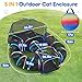 TOYSBOOM Outdoor Cat Enclosure - 5-in-1 Portable Cat Tunnels with Tent, Cube, Collapsible Catio for Cat Run Outside, Pop up Enclosed Playground for Indoor Cats, Kitty & Small Animals