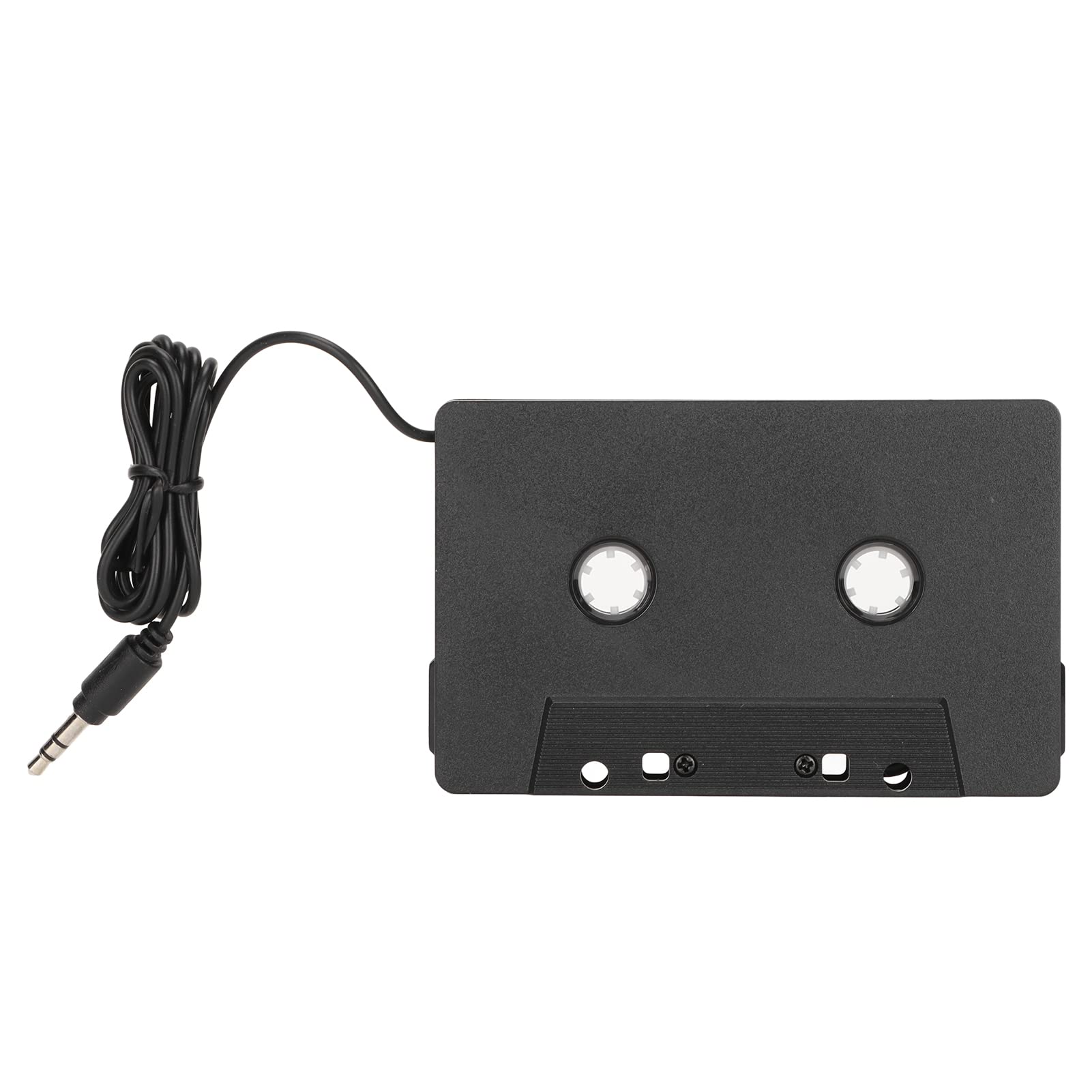 Adapter Kasety Aux Przewód Aux Adapter Kasety Czarny Abs Samochodowy Adapter Aux Kasety Kabel Pomocniczy 3,5 Mm Adapter do Taśmy do Telefonów Tablety Głośnik Samochodowy i Inne