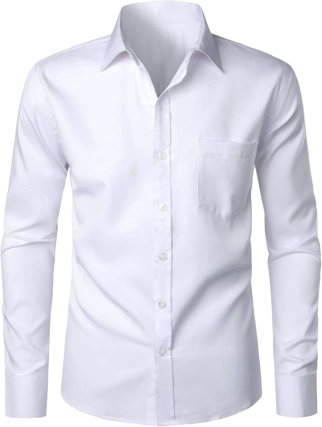 Men's Dress Shirts Slim Fit Dress Shirt Long Sleeve Button Down Shirts with Pocket Wrinkle Free - Image 3