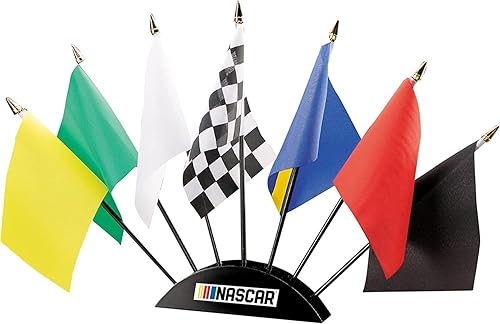 NASCAR - Juego de escritorio con bandera de 7 piezas tamaño único modelo 10859