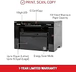 Canon imageCLASS MF3010 VP Wired Monochrome Laser Printer with Scanner, USB Cable Included, Black