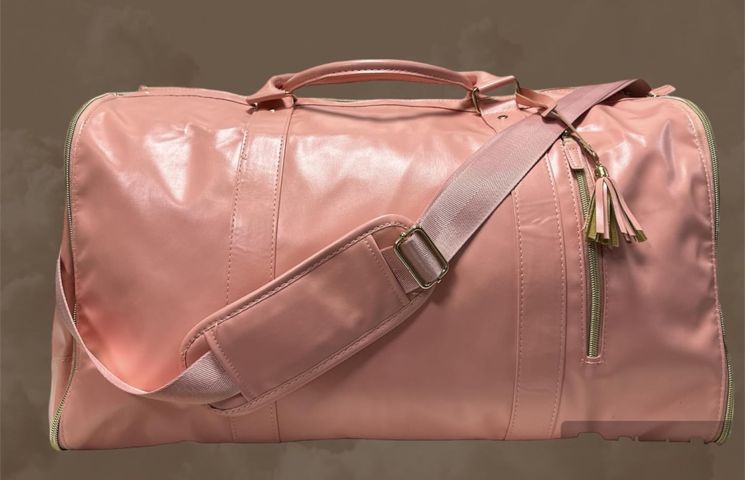 GALINEI. Bolsa portatrajes Convertible en Maleta de Mano para Mujer señora. Bolso 2 en 1. Funda de Viaje para Traje (Rosa)