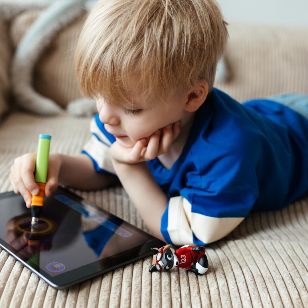 Edurino Robin - Juego de iniciación (primer cálculo hasta 10 (nivel 2) a partir de 4 años, incluye lápiz capacitivo, juego educativo innovador y digital, comprensión de números, ordenar y ordenar