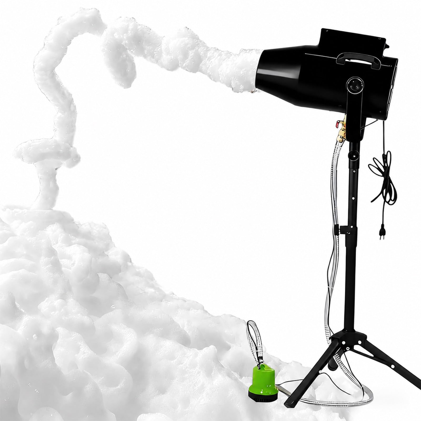 SHUMIAO Party Foam Machine 1000W, Large Foam Jet with Tripod Stand & Water Pump, Quick 20S Foam Release, Perfect for Outdoor Backyard Events, Summer Pool Parties, Celebrations & Birthdays
