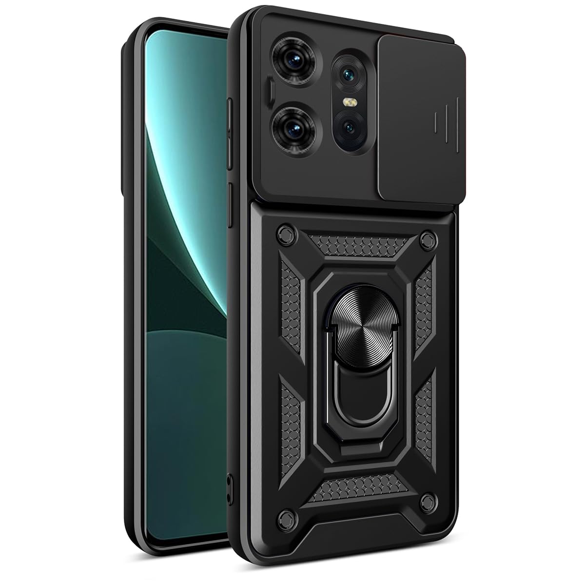 TPU Handyhülle Für Motorola Edge 50 Pro – Stoßfest, Mit Carbon-Optik, Rutschfest, Schwarz