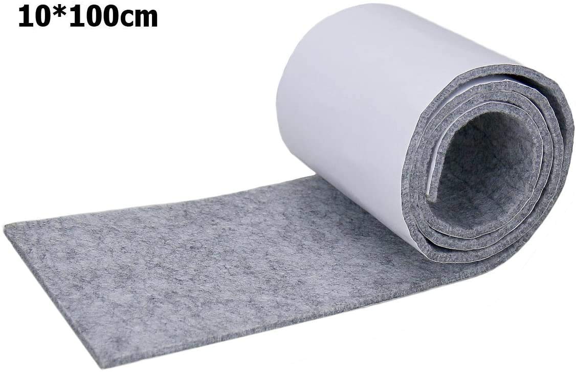 1 Pack Self Adhesiv Felt Tape, Light Grey Polyester Felt Strip Roll for Protect Furnitures and Freedom DIY Adhesive