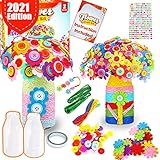 GoodyKing Craft Kits for Kids Girl 8-12 Flower Craft Kit for Kids Flower Craft Kit for Kids - Arts And Crafts Felt Flowers Vase for Boys and Girls - School DIY Activity for Children