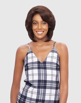 Vanessa TOPS VC LYDIAN 1B Off Black Synthetic V-Line Cut C-Side Part Lace Front Wig