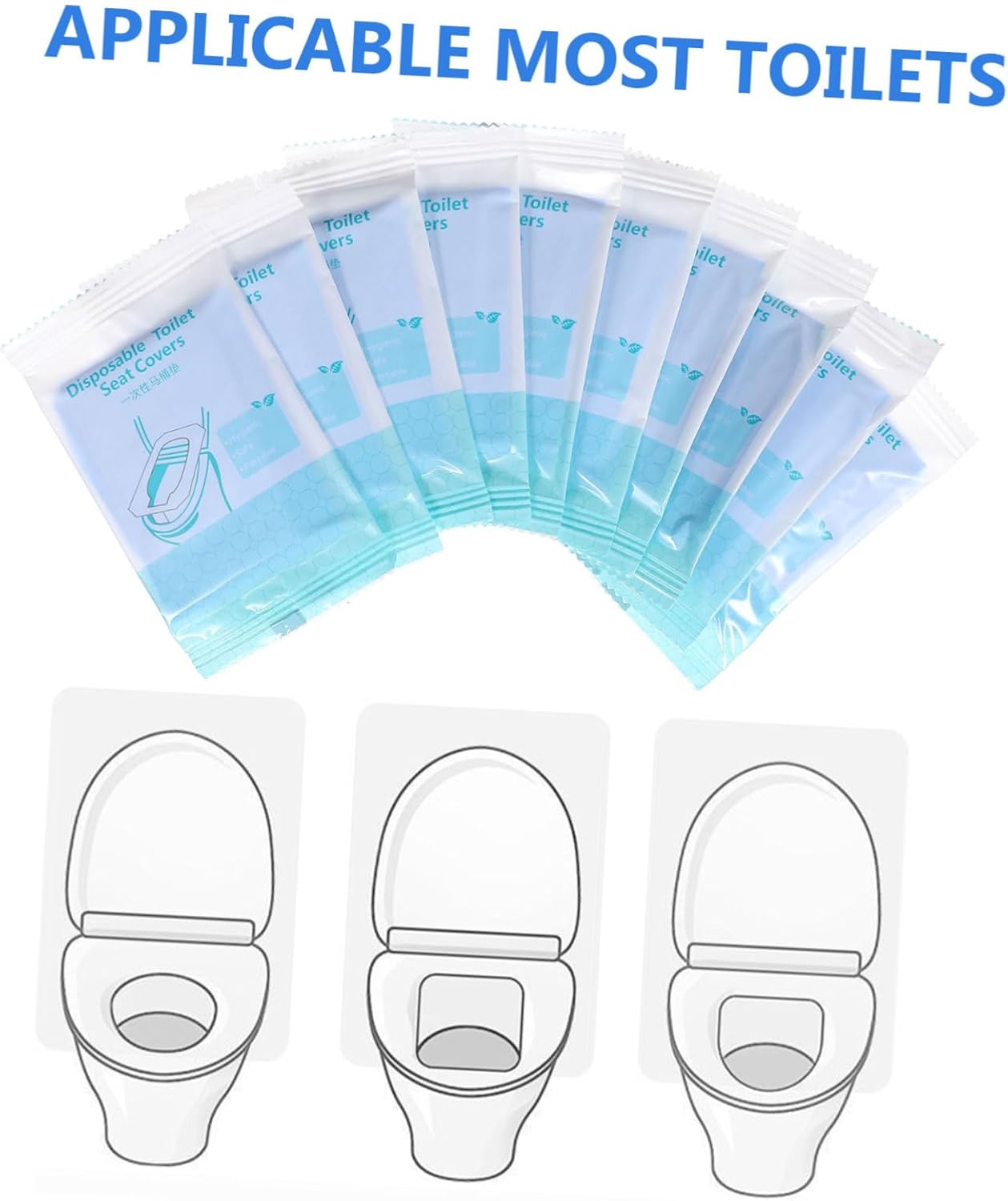 60pcs Toilet Seat Covers Cushion Disposable for Toddlers Sanitary Wide Application Safe Reliable