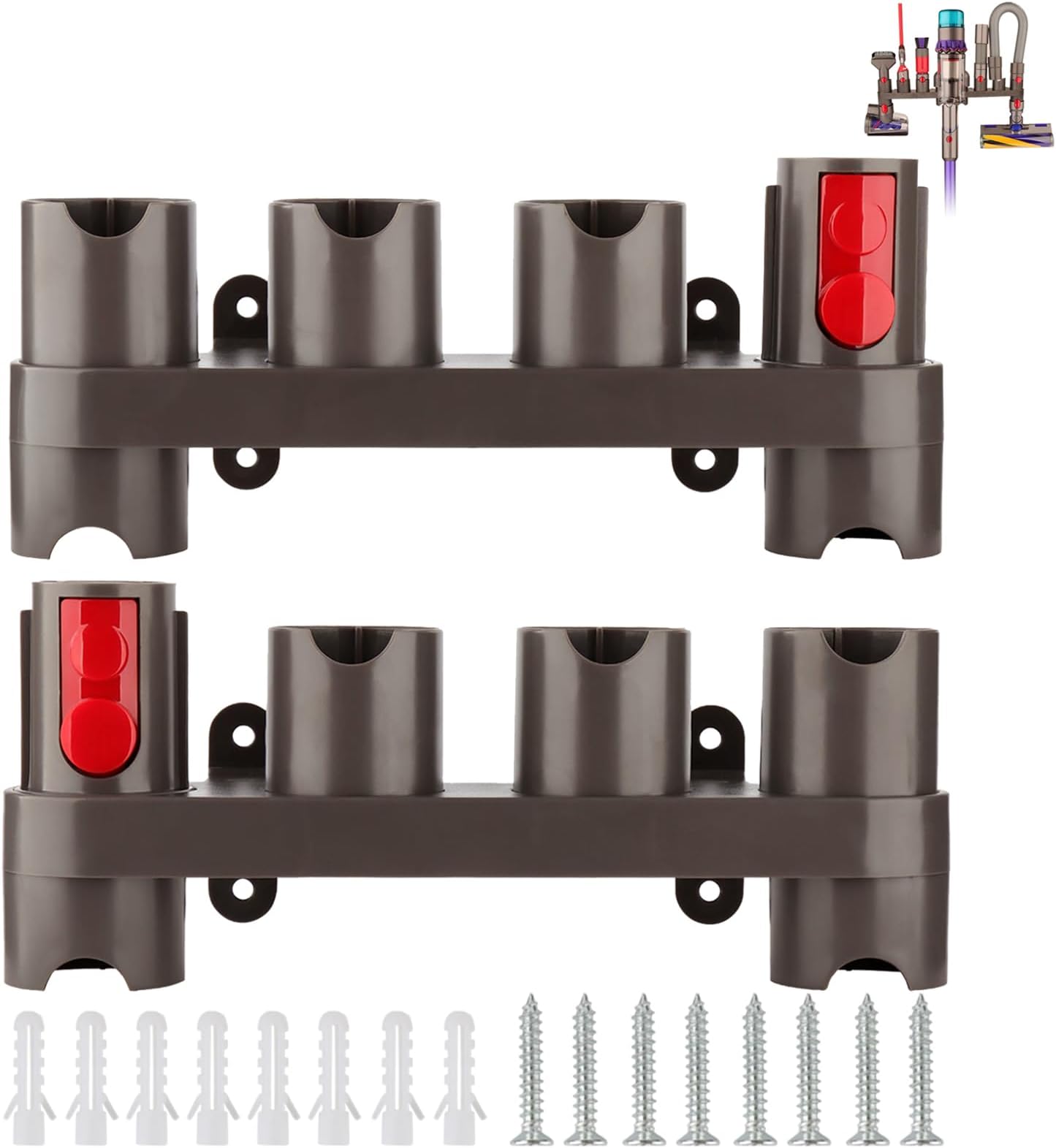 RTop Docking Station Accessory Holder Attachments Organizer for Dyson Gen5 V15 V12 V7 V8 V10 V11 SV10 SV11 Vacuum Cleaner Accessories Tools (2 Pack, 10 Storage Sockets)
