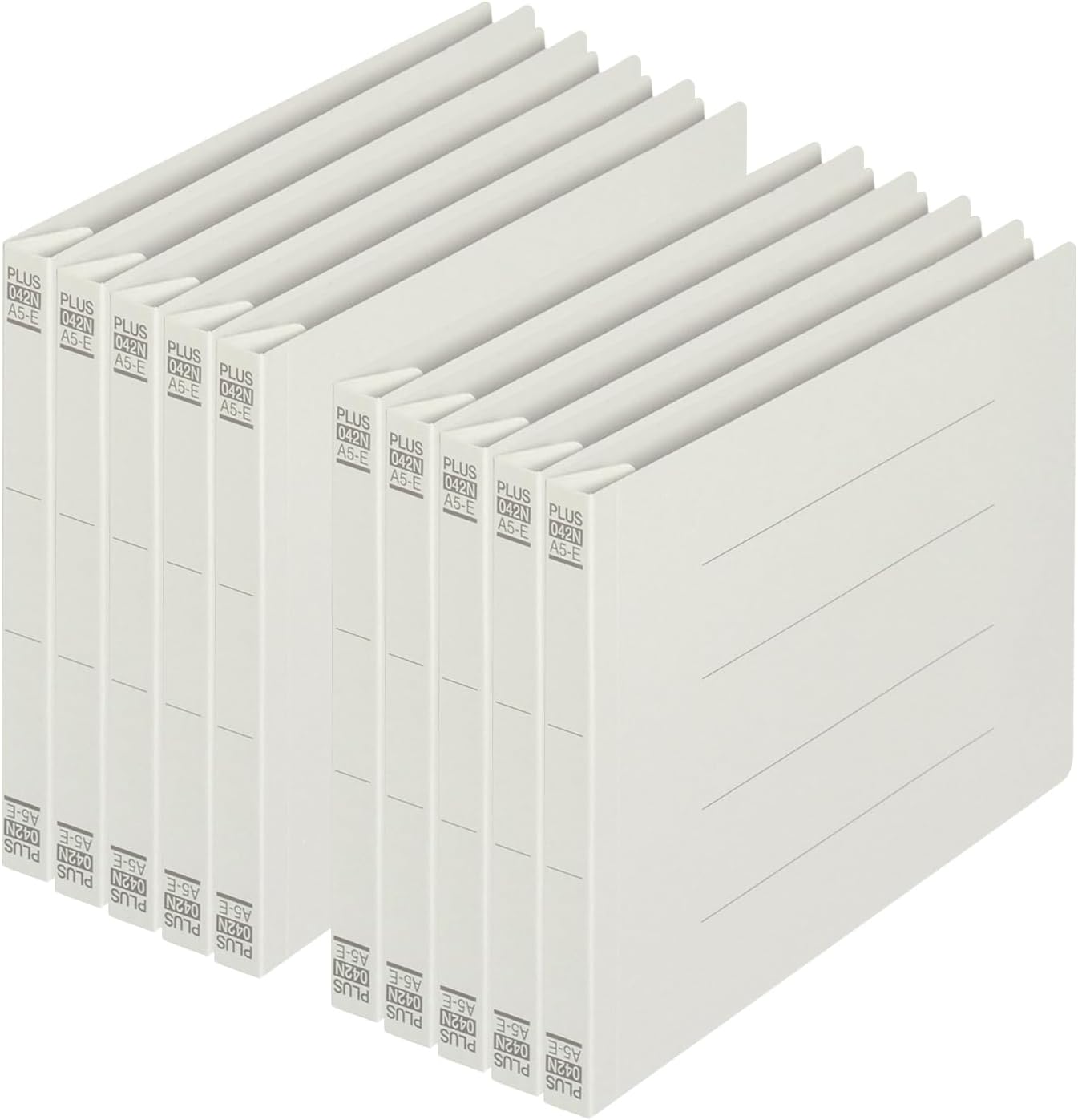 Plus Flat File Resin Jig A5 Horizontal Gray 10 Books NO.042N 78-349 x 10