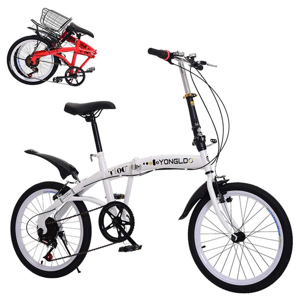 FXMJ Folding Bike Commuter, 18 Inch 6 