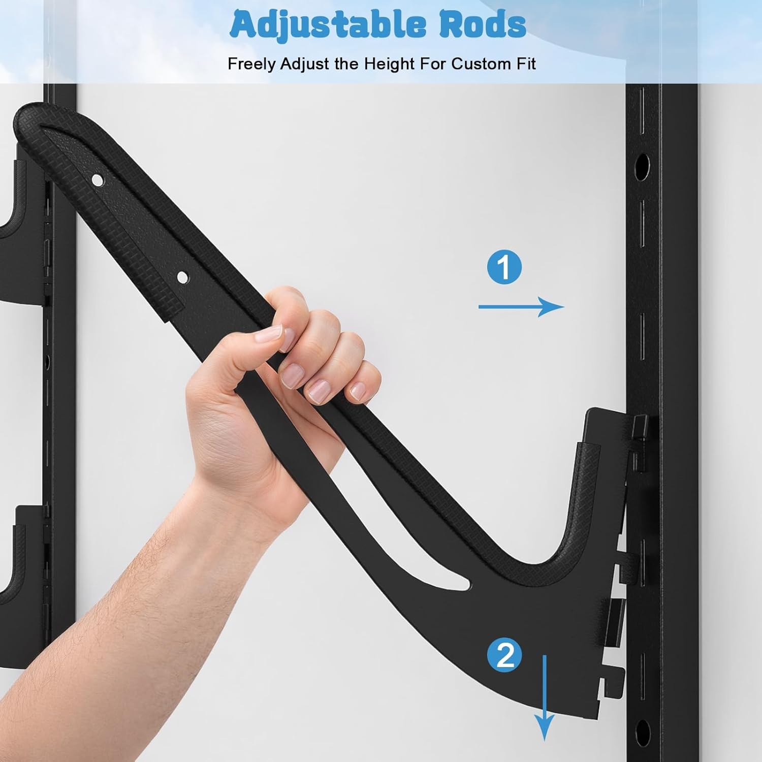 Wakeboard Storage Rack, Adjustable Wall Mount 4 Level Boards Display, Water Sports Gear Hanger for Skateboard Surfboard Wakeboard Snowboard, Holds up to 120 lbs, Ski Skateboard Wall Mount