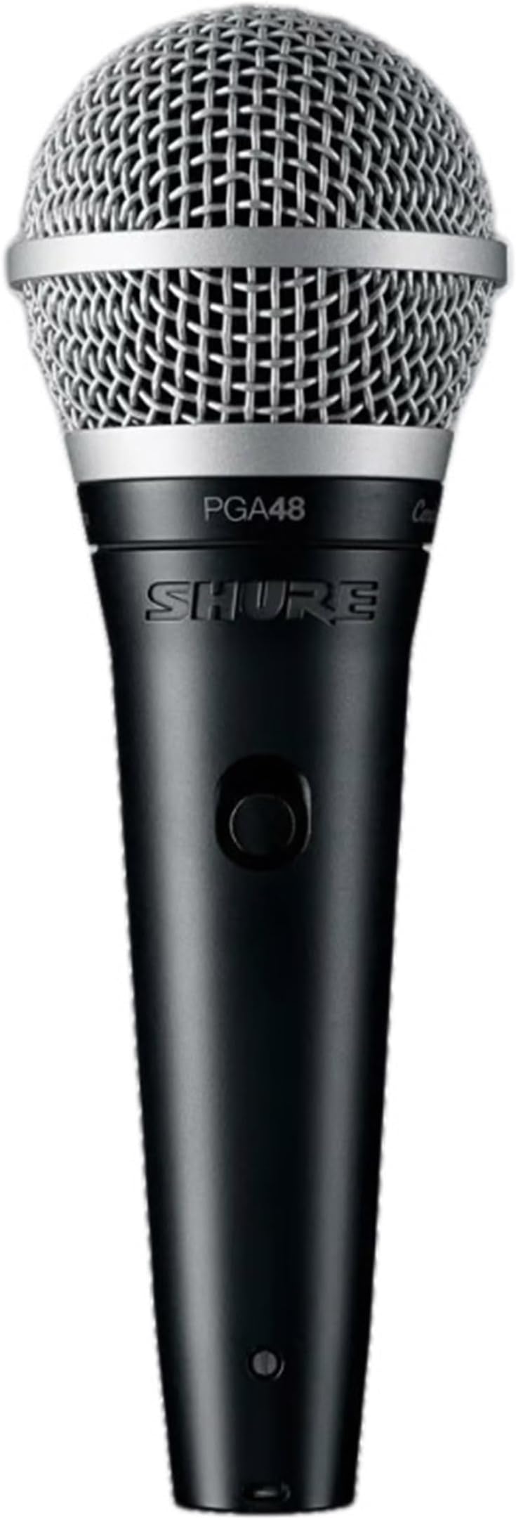 Shure PGA48 Dynamic Microphone - Handheld Mic for Vocals with Cardioid Pick-up Pattern, Discrete On/Off Switch, 3-pin XLR Connector, 15' XLR-to-QTR Cable, Stand Adapter and Zipper Pouch (PGA48-QTR)