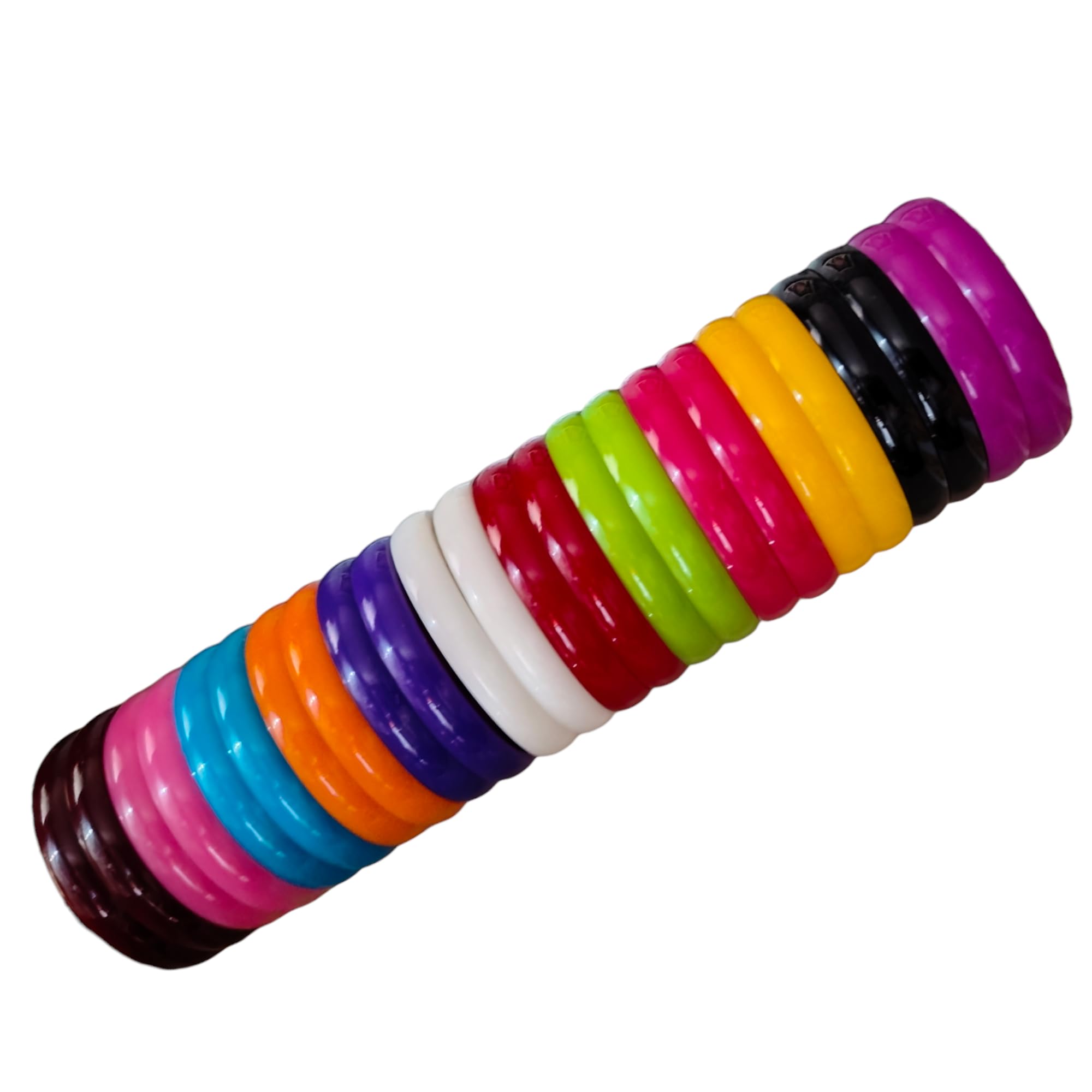 Lyychee Plastic Bangle Set Plain Multicolour Plastic Bangles or kada set, One Full Bangle Box - Total 24 Bangles in Box for Women & Girls (2.4) (B0CGDSGNGX) Amazon Price History, Amazon Price Tracker