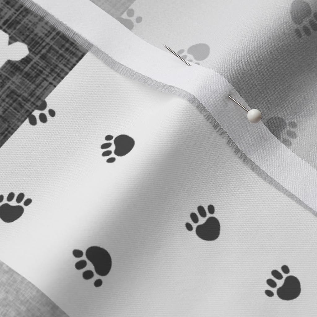 Spoonflower Fabric - Tri Corgi Dogs Pet Quilt Florals Corgis Patchwork Buffalo Plaid Printed on Organic Cotton Sateen Fabric by The Yard - Sewing Quilting Apparel Home Decor
